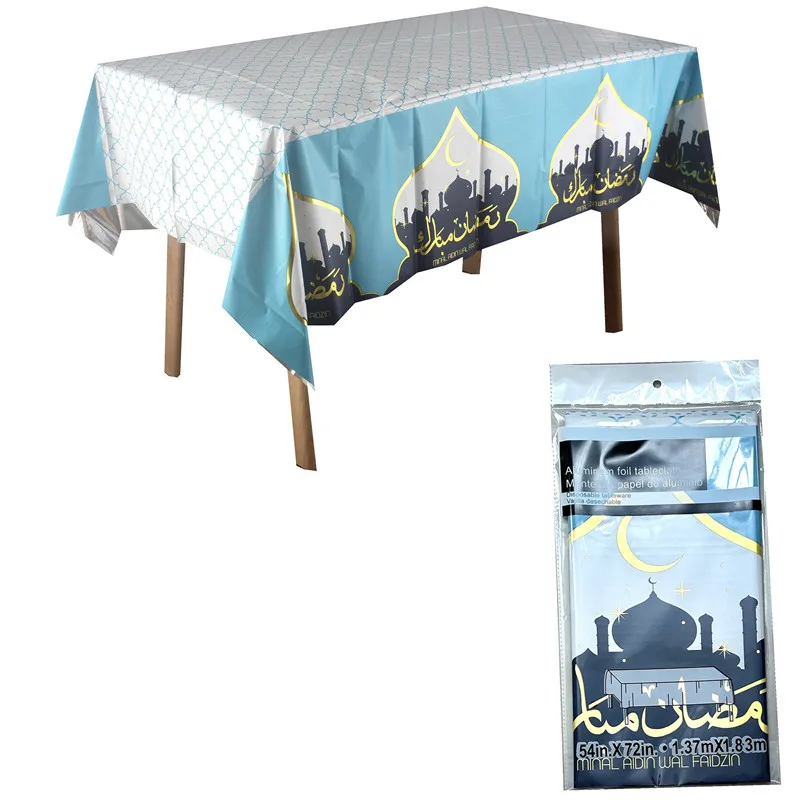 1 шт. одноразовая скатерть EID Mubarak 2024 мусульманская лампа Рамадан кареем Eid Al-Fitr