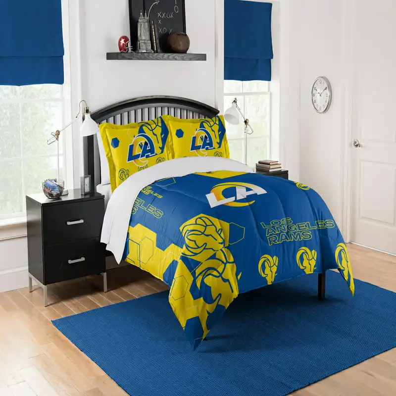 

Los Rams "Hexagon" Full/Queen Comforter & Shams Set For Adults