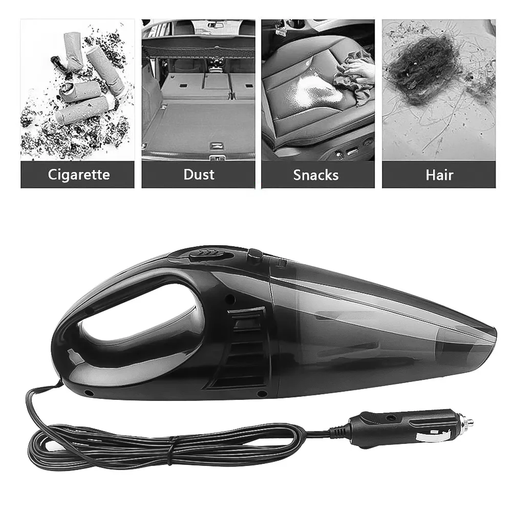 

Car Vacuum Cleaner 4 meter Line Wet And Dry Dual Use Vacuum Cleaner For Auto Clean 120W Handheld Car Maintenance