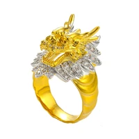 2019 vietnam alluvial gold retro domineering faucet ring mens creative design wedding dragon rings luxury jewelry