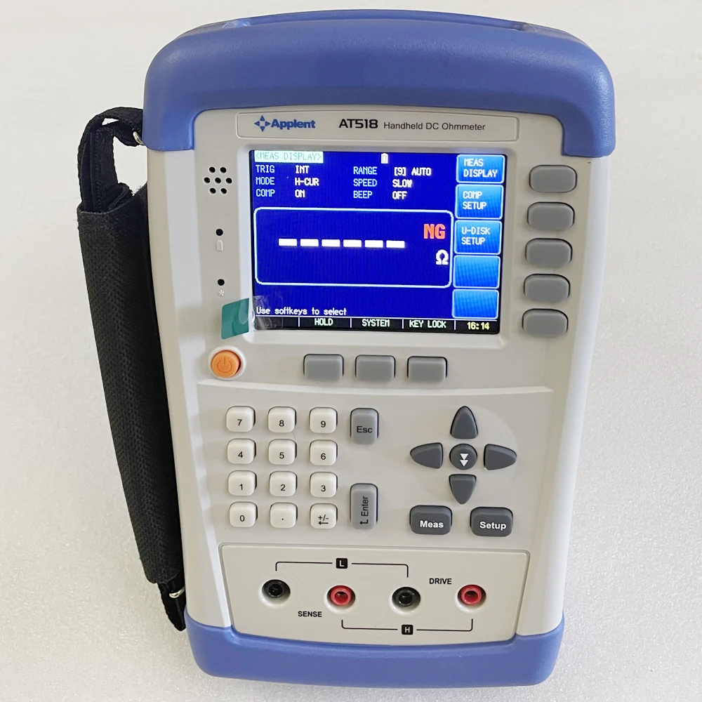 

Handheld DC milliohm Meter Tester AT518 Digital Low Ohm Meter Resistance Meter Four-terminal Resistance Measurement