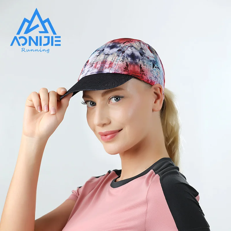AONIJIE Colorful Folding Sports Cap Men Women Sun Hats Breathable Quick Drying Soft Visor Hat For Running Cycling Daily Travel