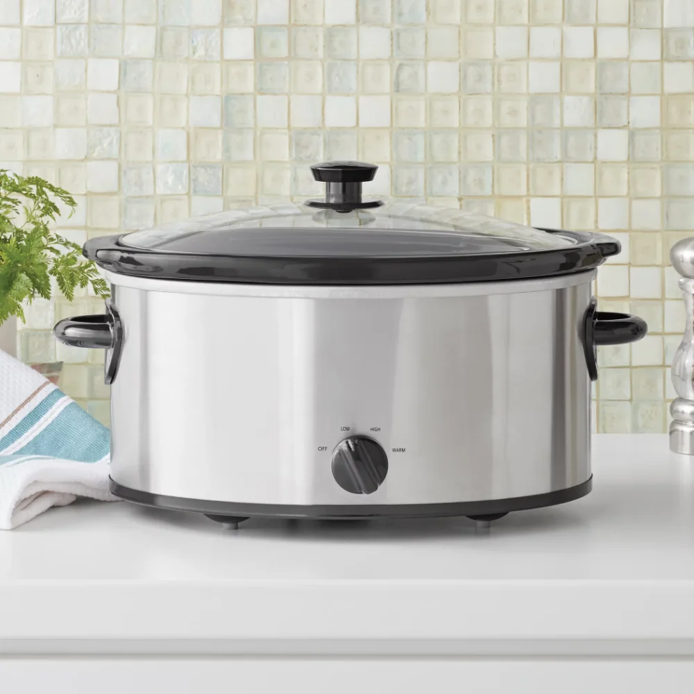 

Mainstays 6QT Slow Cooker, Stainless Steel
