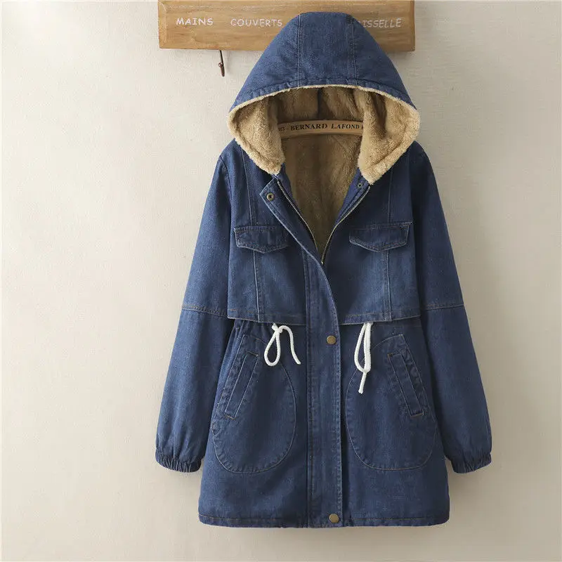 

Winter Jean Jacket for Women Fall Pocket Vintage Jean Coat 2022 New Fashion Vintage Solid Casual Coat Trend Street Style Q428