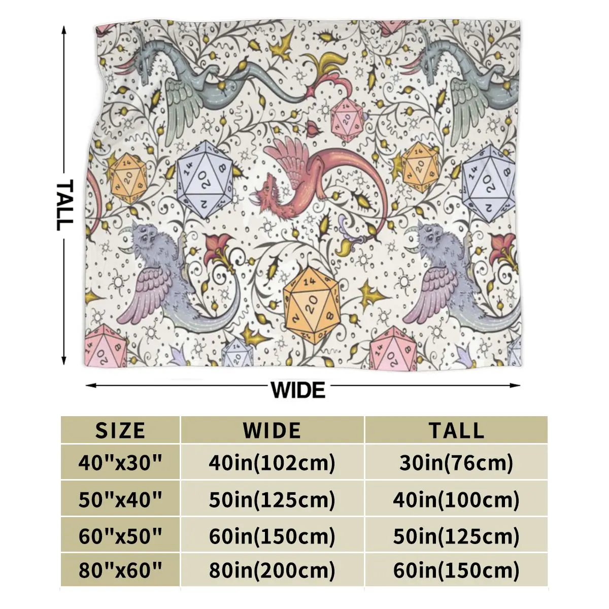 Винтажные кости в средневековом стиле с изображением дракона и D20 ультра-мягкое