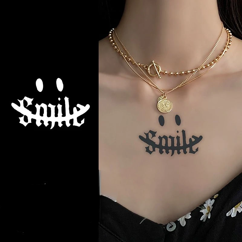 

Водостойкая наклейка с английским алфавитом со смайликом