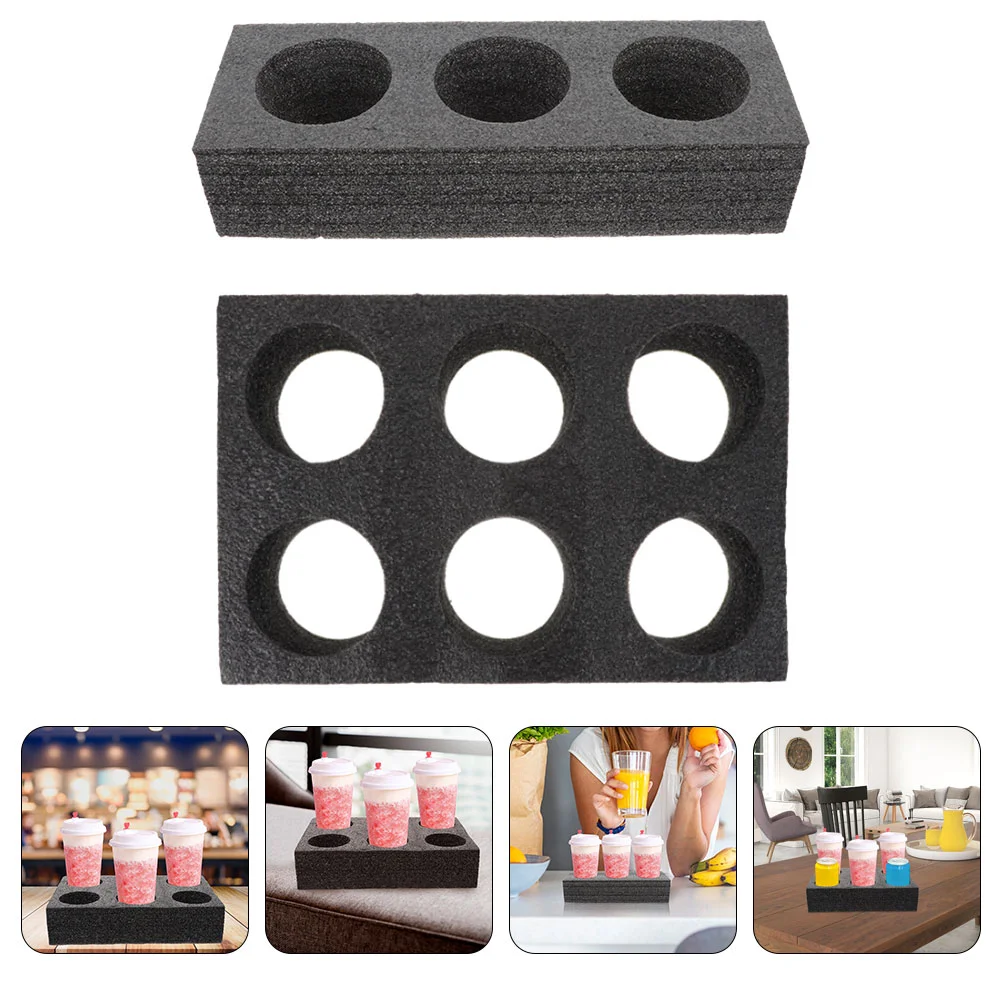 

2 Pcs Milk Tea Cup Holder Coffee Trays Multi-hole Drink Carry For Delivery Beverage Takeout Outdoor Stand Holders Carrier Sofa