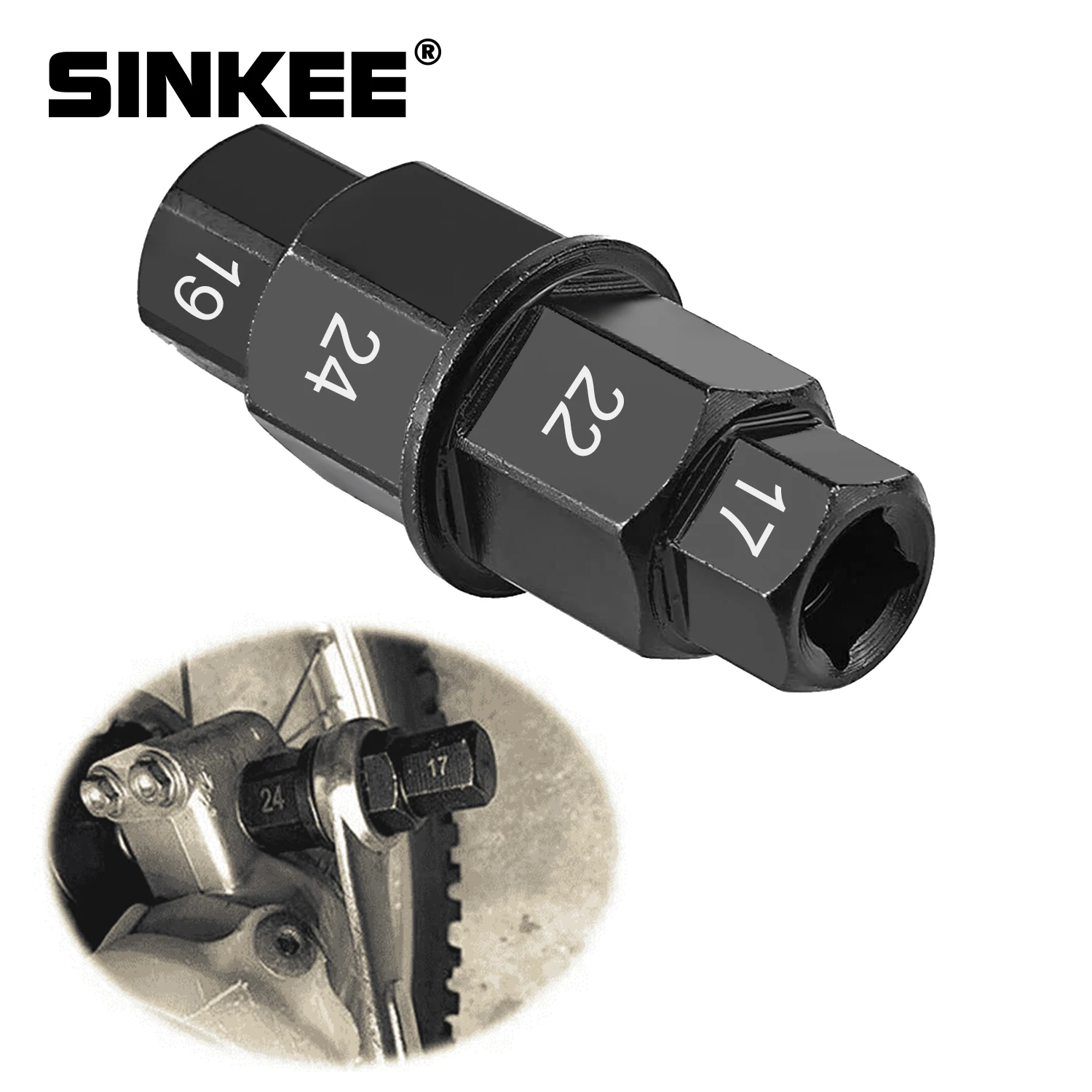 

3/8 привод шестигранный шестигранник мотоцикла, передняя и задняя ступица колеса, ось, адаптер шпинделя, инструмент 17, 19, 22, 24 мм SK1097