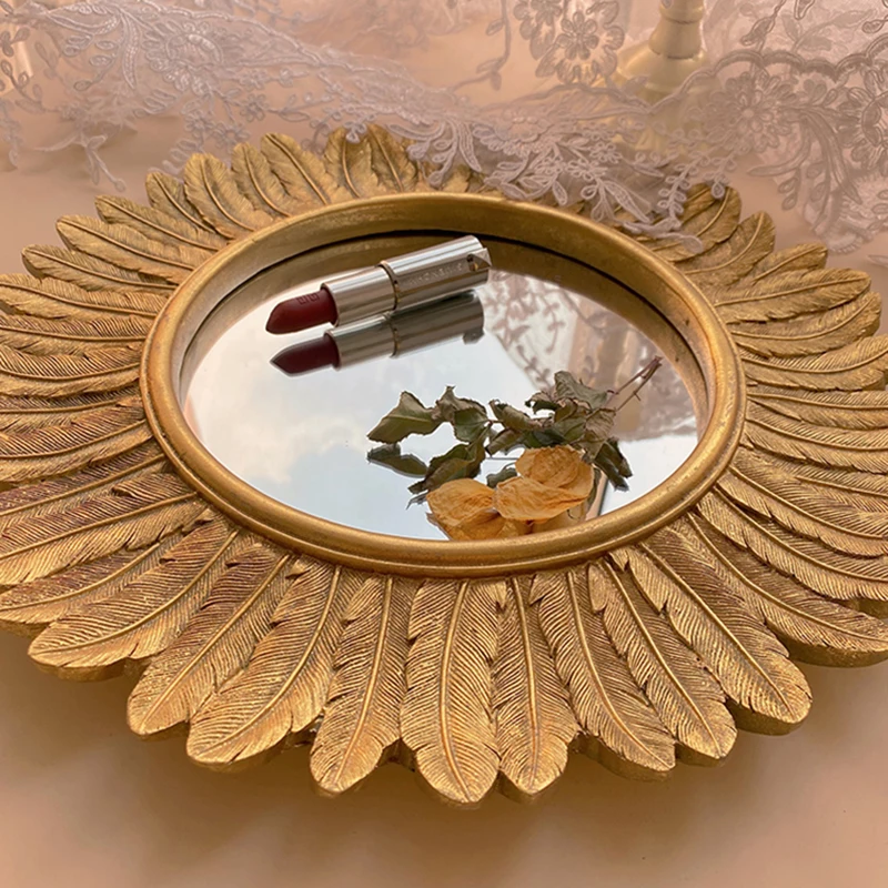 

American Light Luxury Retro Dressing Mirror Girls Bedroom Porch Corridor Wall Hanging Mirrors Wall Espejo Room Decorarion