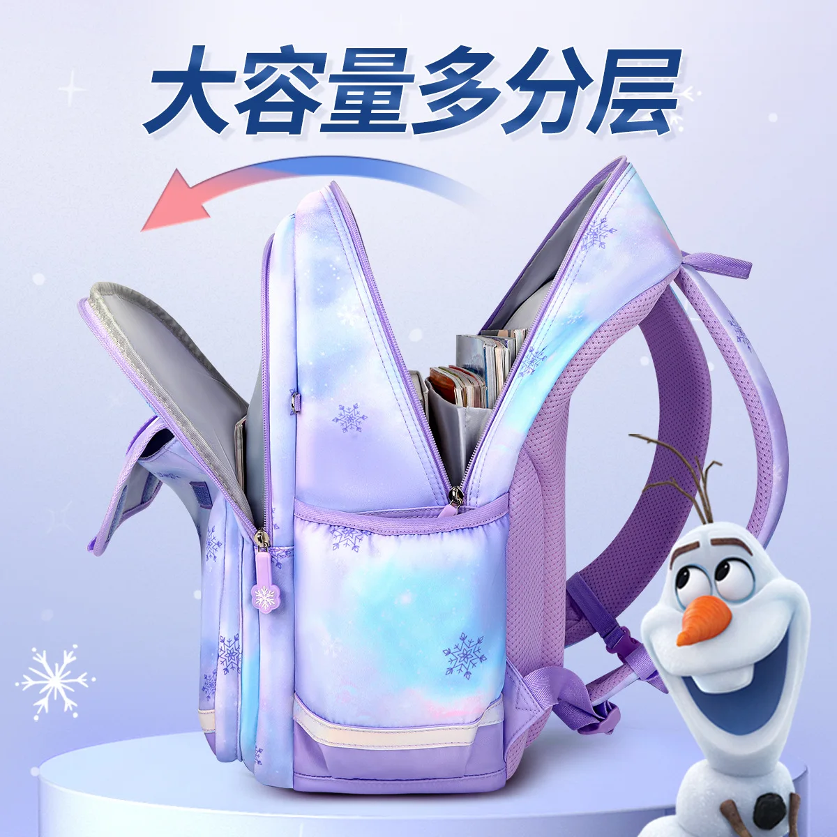 Disney Frozen School Bag For Girls Primary Middle Student Leisure Shoulder Orthopedic Backpack Large Capacity Light Mochilas