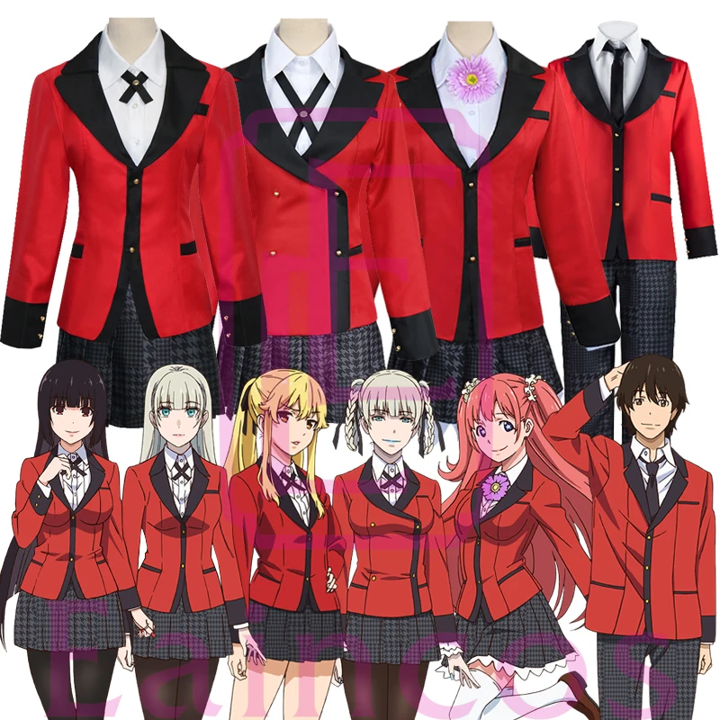 Аниме Kakegurui Jabami Yumeko Kirari Momobami костюмы для косплея японские школьные униформы