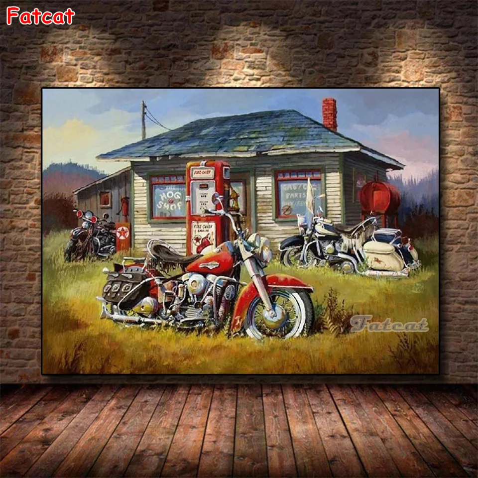 

Алмазная живопись «Дом мотоцикла» 5d Вышивка крестиком Алмазная вышивка мозаика подарок декор вышивка картина Стразы PP4258