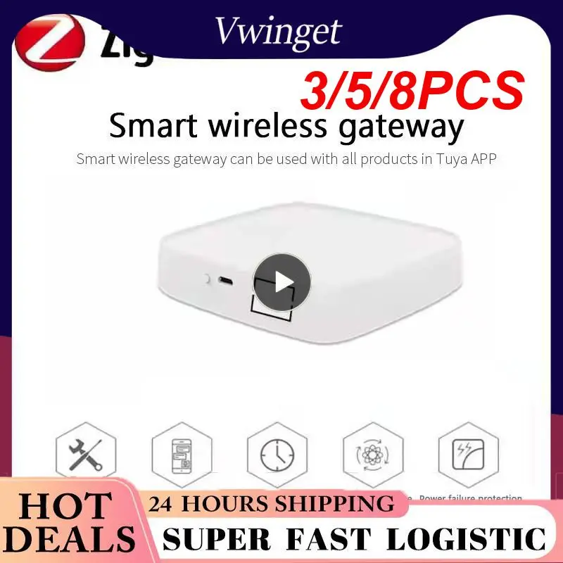 

Умный дом Zigbee Gateway, хаб с дистанционным управлением через приложение, работает с Alexa, 3/5/8 шт.