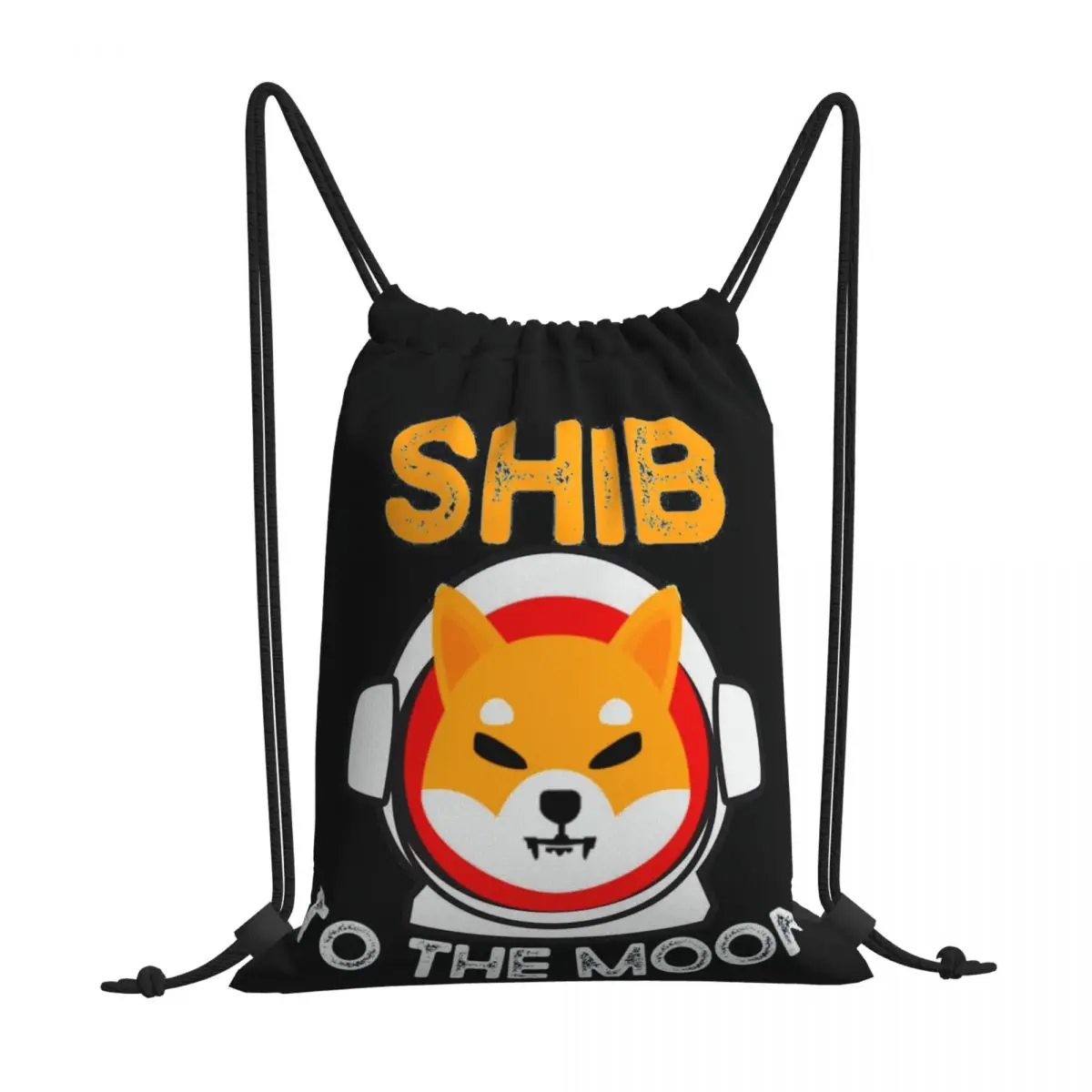 

SHIB To The Moon Crypto Shiba Inu Coin Drawstring Bags Sports Waterproof Storage Organize Bundle Pocket Rope Bag