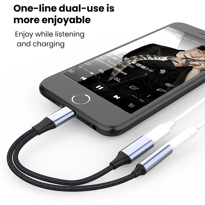 2 в 1 для iPhone 3 5 мм AUX кабель адаптер 14 13 12 11 Pro XS X Max зарядный наушников аудио