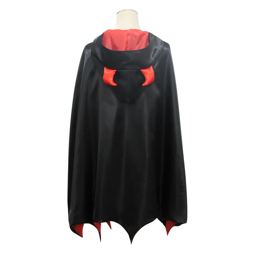 

Kids Vampire Lord Witch Devil Cloak Halloween Party Carnival Cosplay Stage Performance Robe Costume Hooded Cape Dress Up Cloak