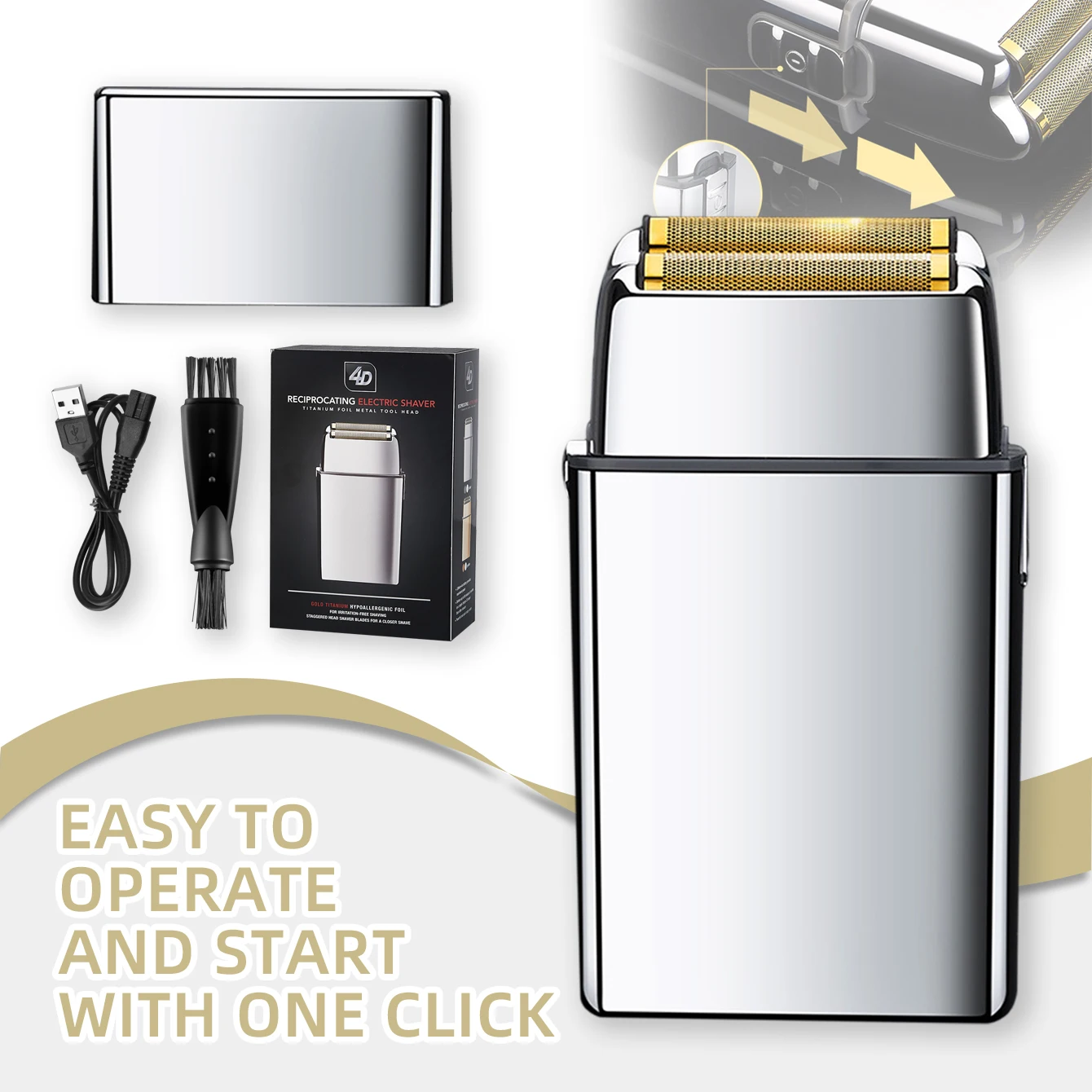 KIKIDO KK-2209 Электрическая аккумуляторная бритва для мужчин станок бритья с головкой