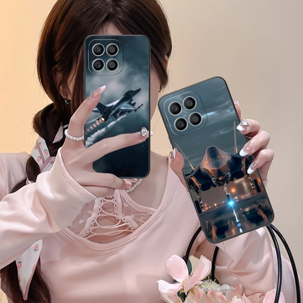 AirForce Plane Mobile Cell Phone Case for Huawei Honor 90 80 70 60 50 30 20 10 9 8 7 Pro S SE Lite 5G Black Cover Shell