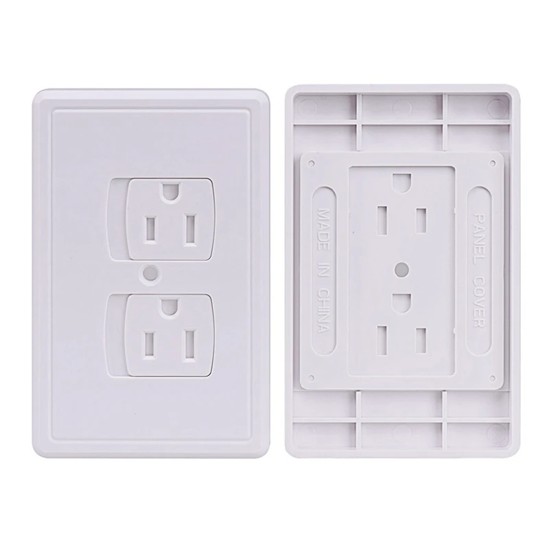 6-Pack Safety Self-Closing Outlet Covers Wall Socket Plate Automatic Sliding Cap Cover For Child Proofing Outlets
