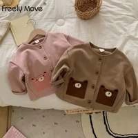 freely move newborn baby boy girl cotton cartoon cardigan infant toddler coat child breathable jacket autumn baby clothes 0 2y