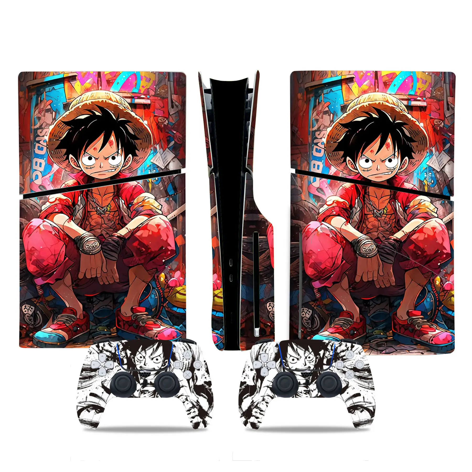 Luffy Gear PS5 Slim диск кожа наклейка крышка для контроллера консоли тонкий винил