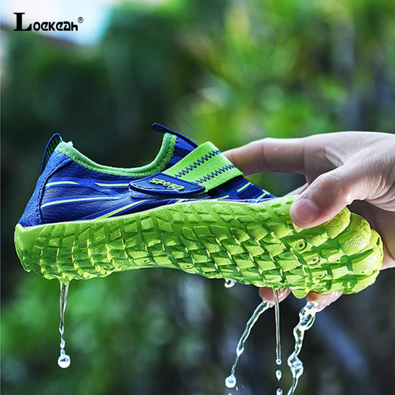 Outdoor Elastic Boy Girl Non Slip Barefoot Aqua Shoe Children Breathable Beach Surfing Boating Wading Shoe Quick-Dry Water Shoe