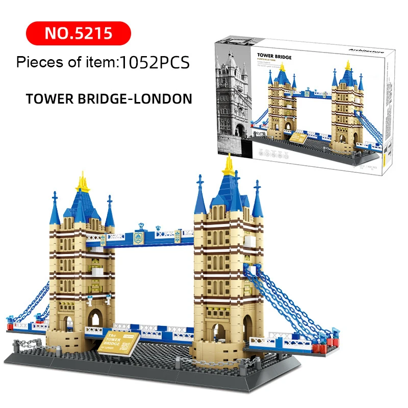 5215 1031 + шт. MOC кирпич знаменитая архитектура ориентир Лондонский башня мост ABS