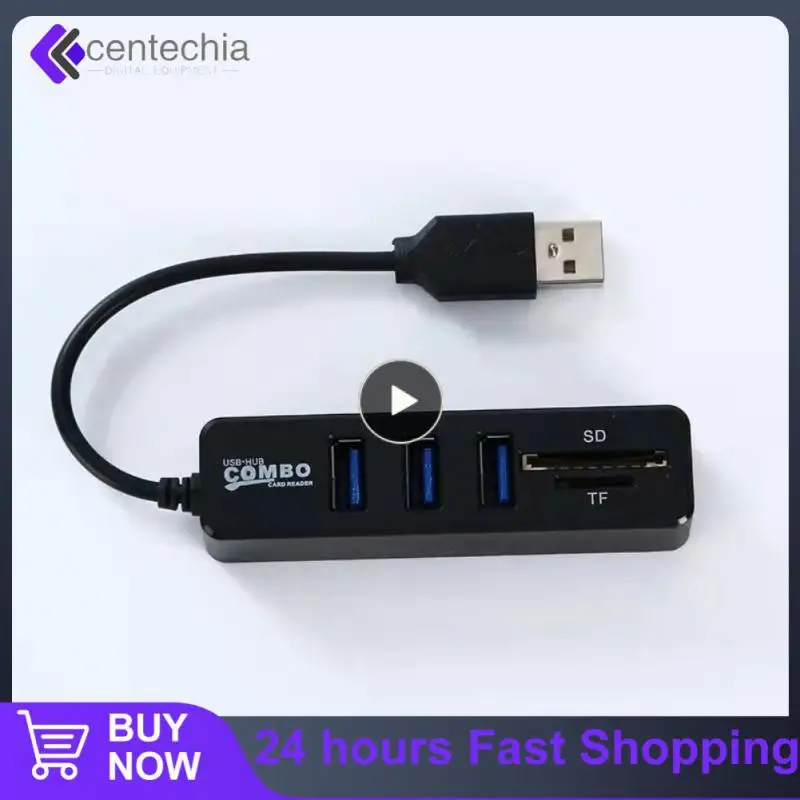 

Docking Station Sd/tf Card Reader Portable Four Port Multi Splitter Adapter Usb Hub Computer Accessories Power Adapter
