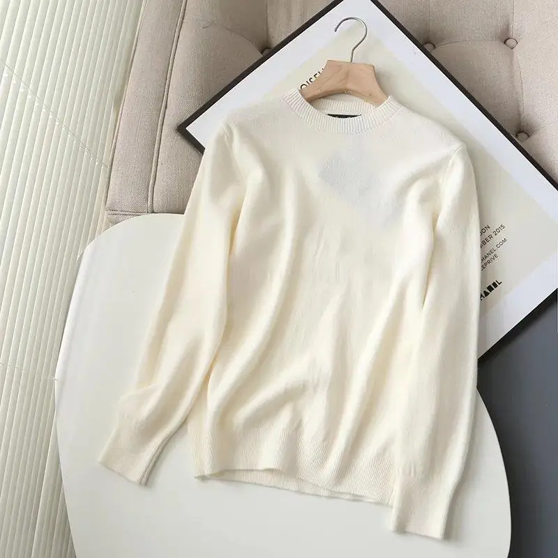 Женский однотонный базовый вязаный свитер Donegirl повседневный Универсальный