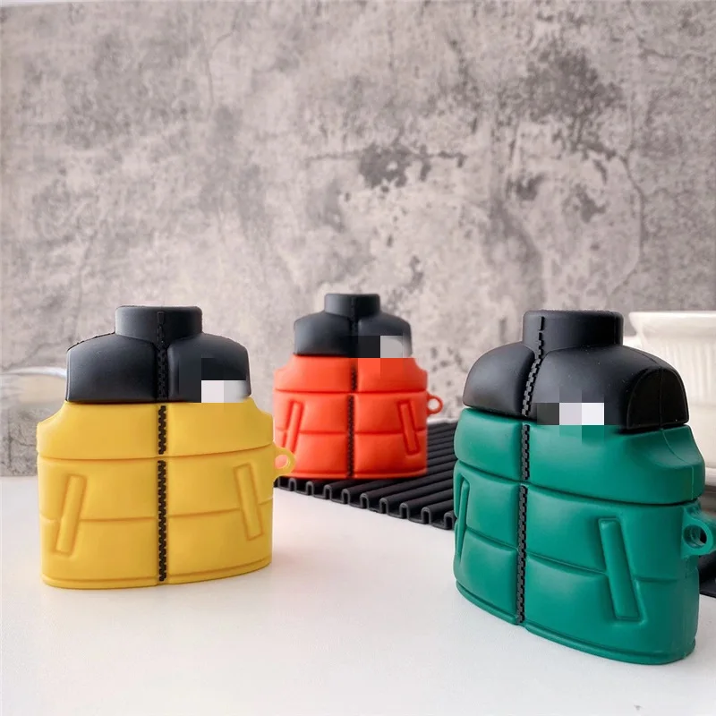 

Cute 3D Down Jacket Silicone Earphone Case for Apple Airpods 1/ 2 Pro 3 Cover Earphone Covers Fashion Cases Cute Box