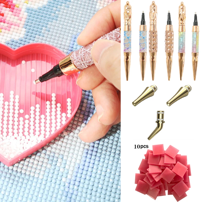 

Набор инструментов для алмазной живописи «сделай сам», сверло в виде точечной ручки с клей, Сменная головка ручки, аксессуары для дизайна но...