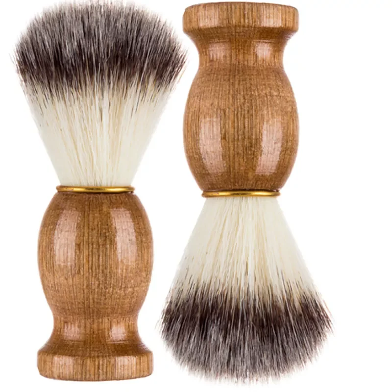

Badger Hair Men's Shaving Brush Barber Salon Men Facial Beard Cleaning Appliance Shave Tool Razor Brush with Wood Handle