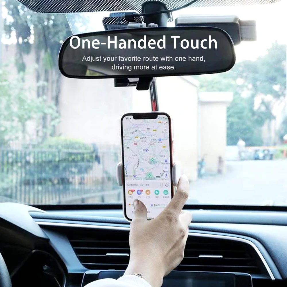 

Car Navigation Mobile Phone Bracket Car Rotatable Adjustment Rearview Mirror Mobile Auto Rear Seat Headrest Phone Bracket