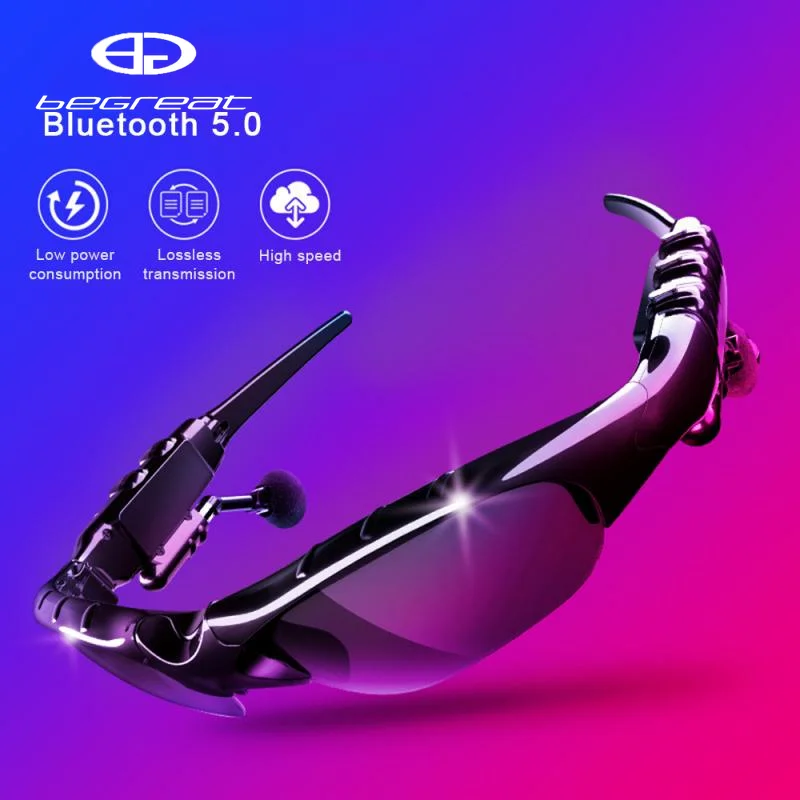 

Bluetooth-наушники BEGREAT для езды на велосипеде, модные уличные солнцезащитные очки, беспроводная гарнитура, спортивные наушники для вождения