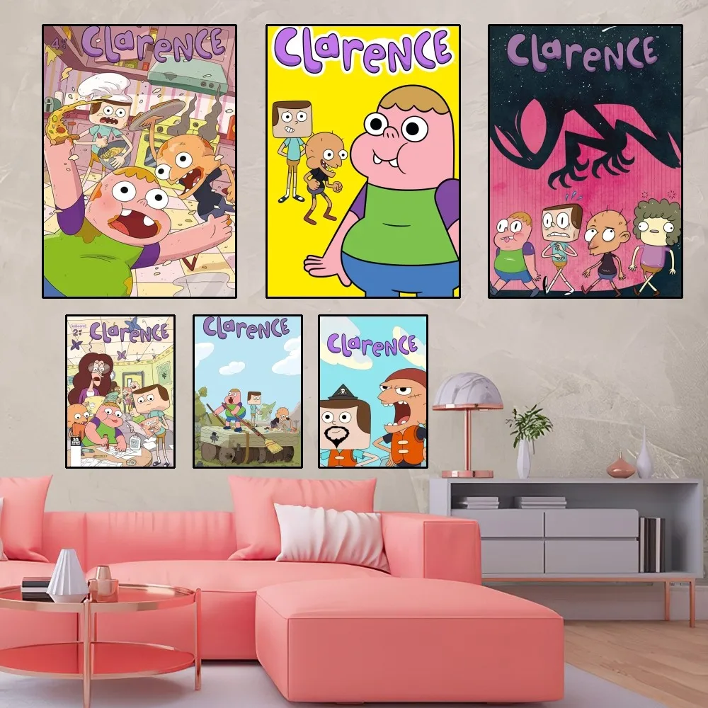 Мультяшный ТВ-постер C-Clarence декор для домашней комнаты гостиная спальня