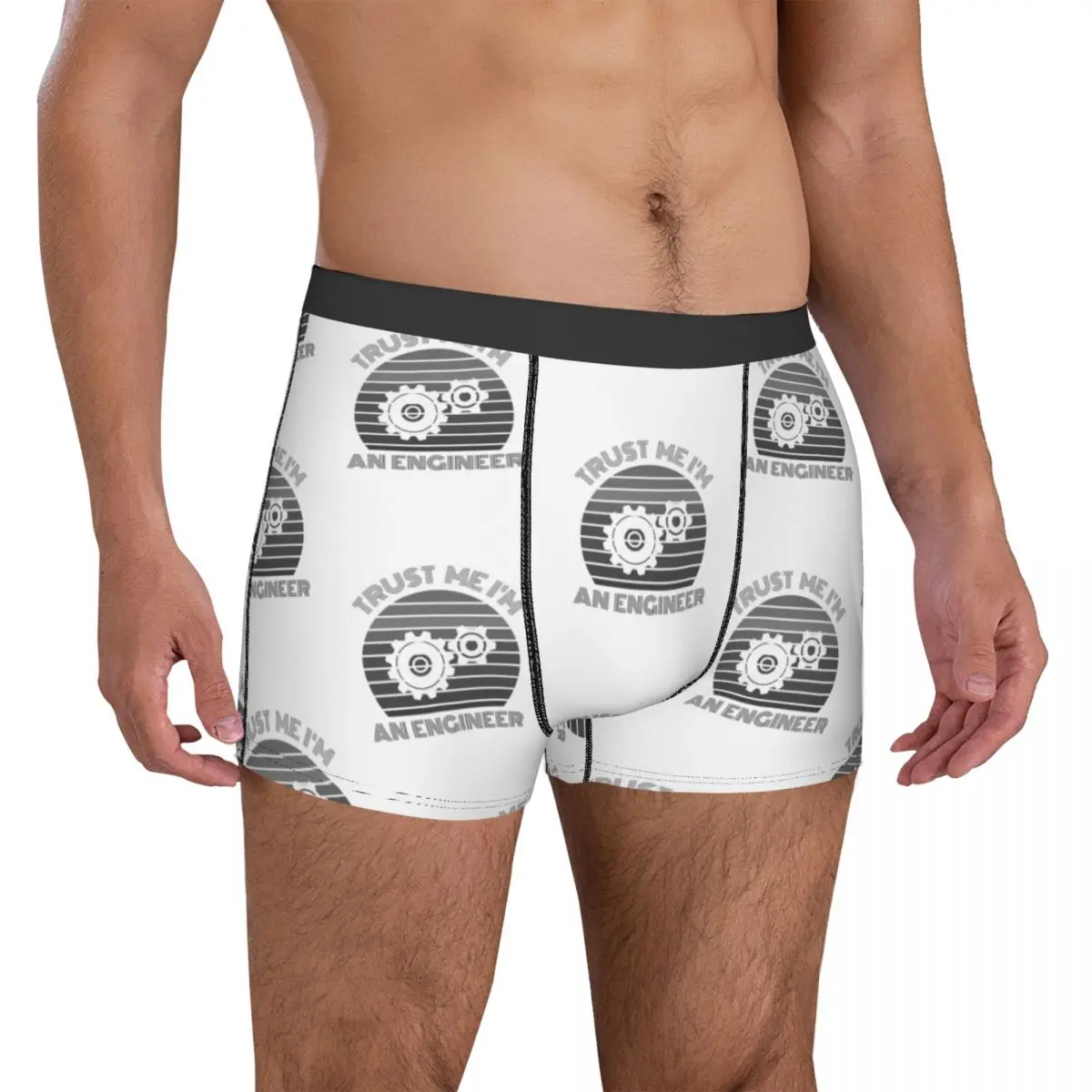 

I Am An Engineer Underwear Career Male Panties Custom Breathable Trunk Trenky Shorts Briefs Plus Size