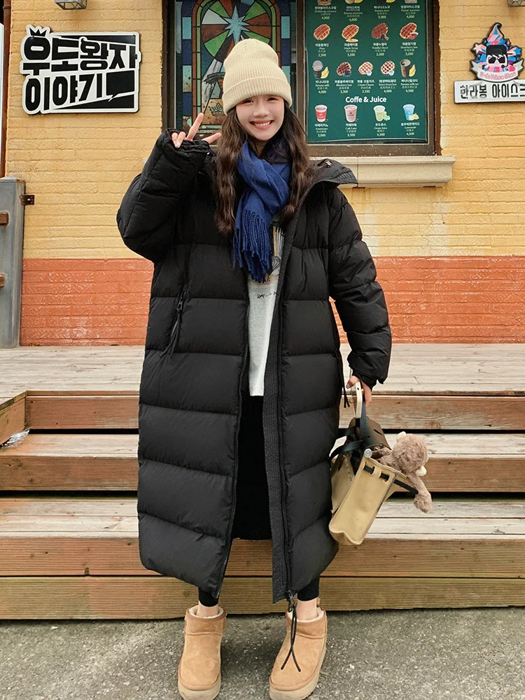 Длинный пуховик корейской серии зимняя женская куртка 2024 новая модная
