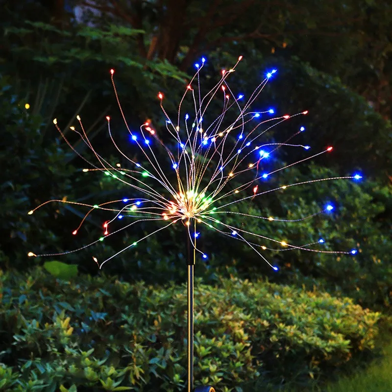

Led Solar Firework Light Outdoor Waterproof Garden Light 2 Modes Dandelion Lawn Lamp Pathway Patio Street Decor Landscape Lamp
