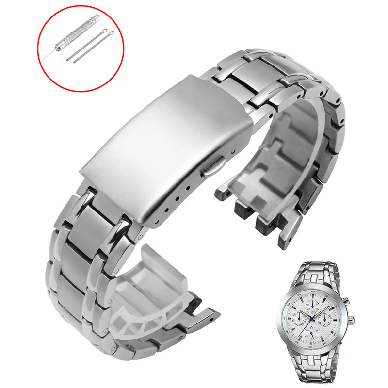 

Metal Watchband Suitable For Casio 3745 EF-312D-1A/7A EFR-300 Appropriative Interface Stainless Steel Chain