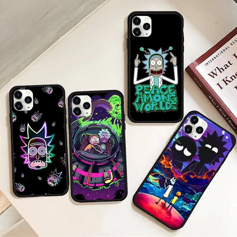 

Rick and Morty Cartoon Phone Case Rubber For iphone 12 11 Pro Max Mini XS Max 8 7 6 6S Plus X 5S SE 2020 XR cover