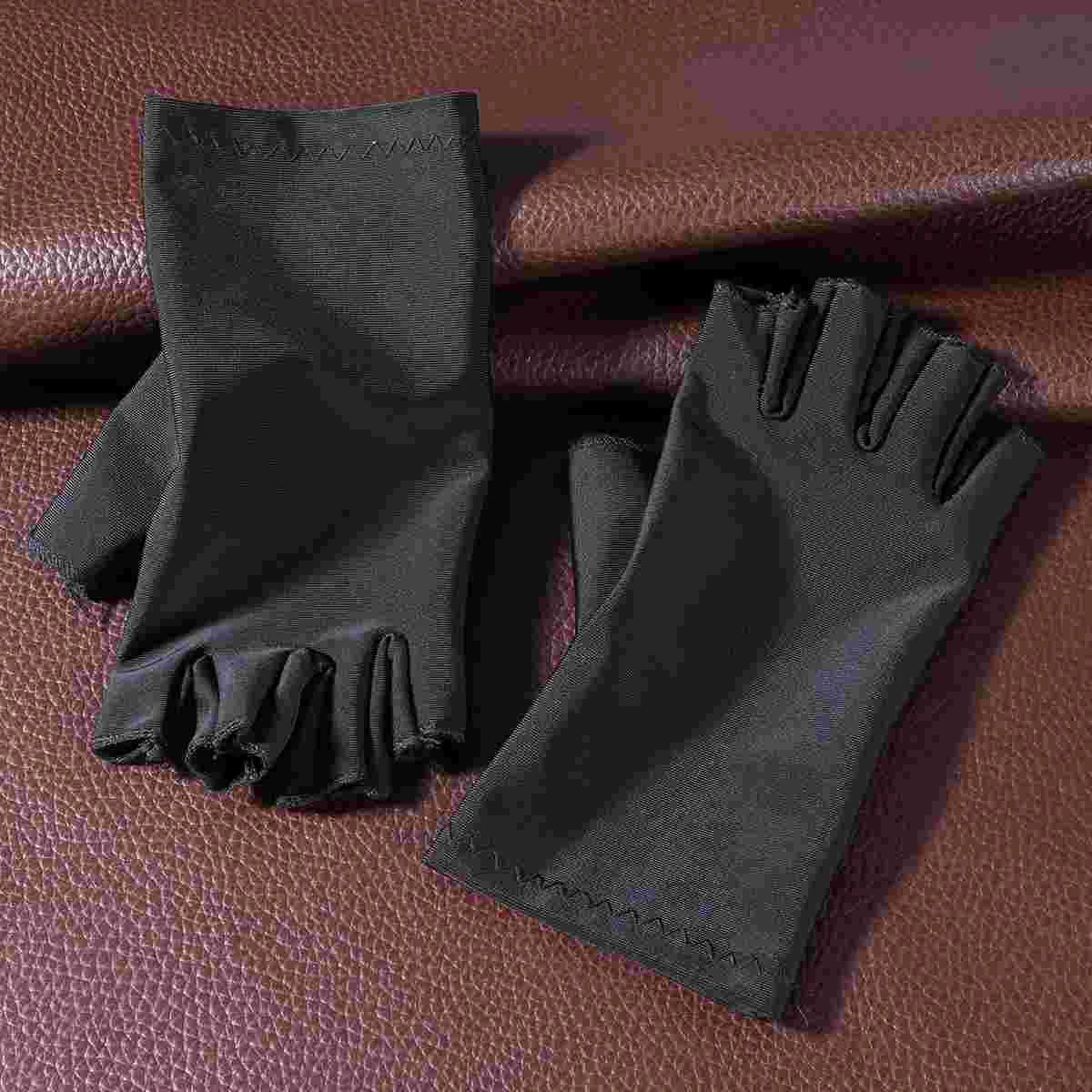 

5 Pair Anti UV Glove Practical Half-finger Hand Protector Nail Tools for Nail