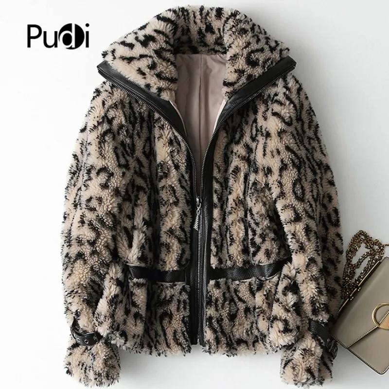 

PUDI A18131 Women's Winter Real Wool Fur Over Size Parka Warm Jacket Real Fur Girl Coat Lady Long Jacket Over Size Parka