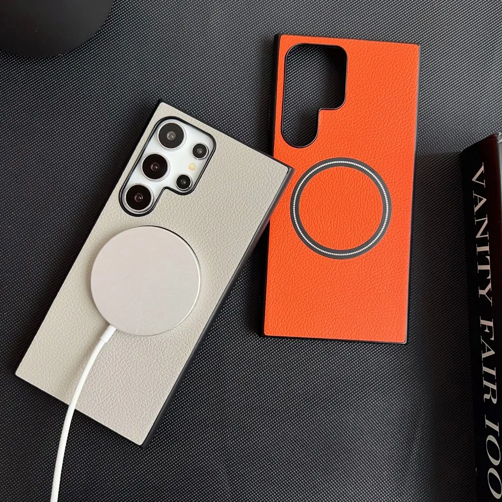 Для Samsung Galaxy S25 Ultra S25Ultra Magsafe чехол из искусственной ...