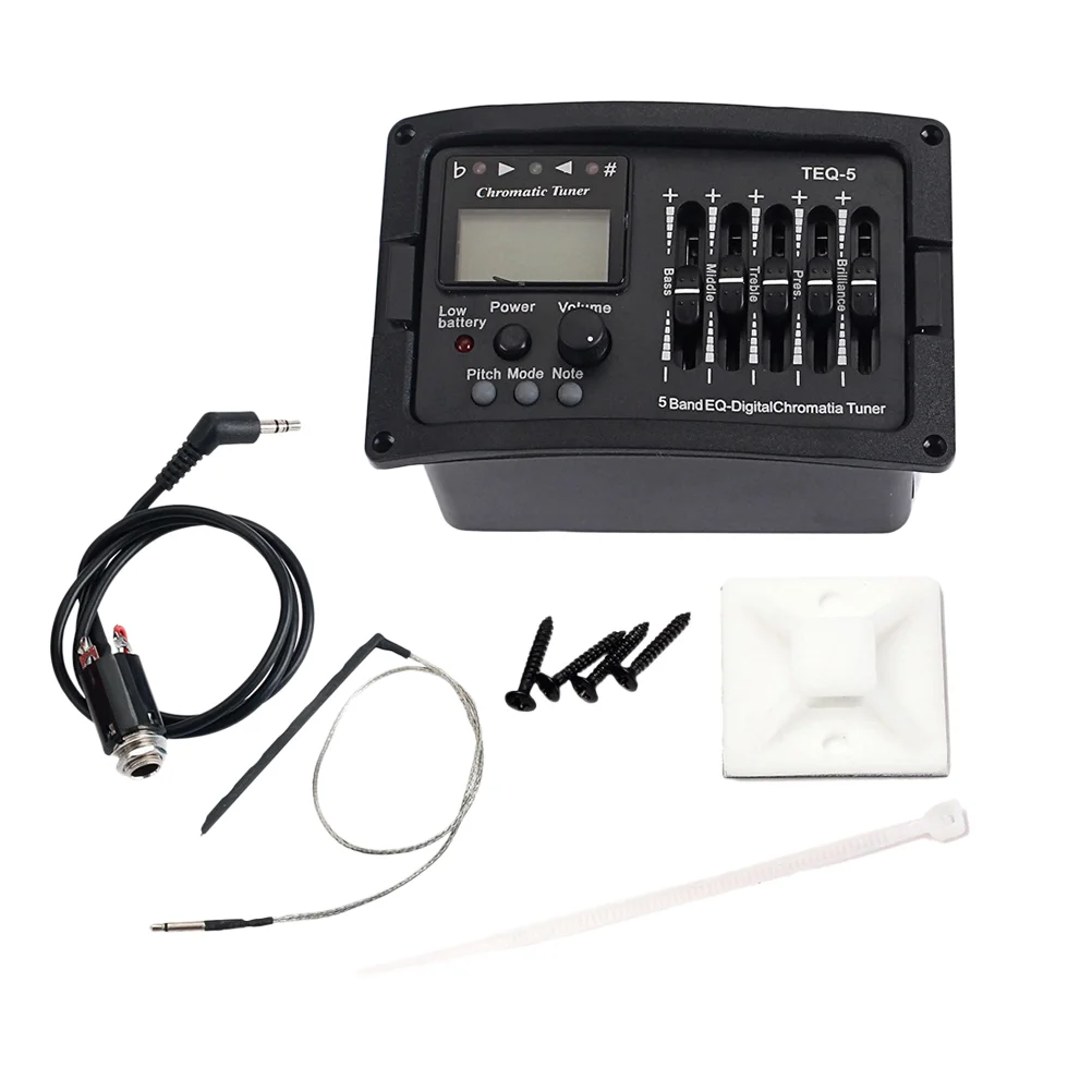 

5 Band Guitar Pickup Equalizer Electric Amp Acoustic Pickups Amplifier Five Sections Bass preamp