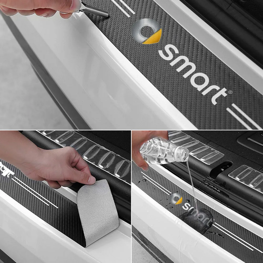 Фото Автомобильная наклейка для защиты багажника для smart fortwo 451 450 452 453 454 Cabrio Crossblade EQ для четырех ярких автомобильных аксессуаров №5