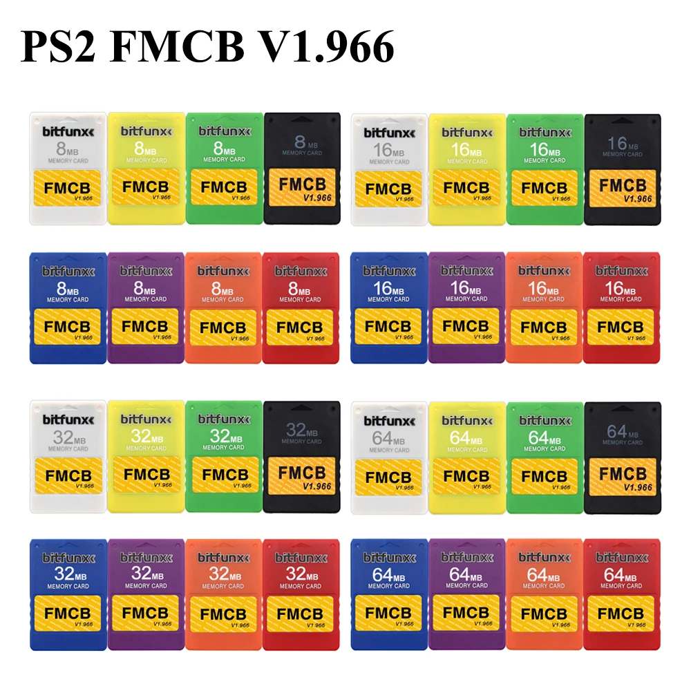 

FMCB Бесплатная карта памяти McBoot v1.966 8 Мб 16 Мб 32 Мб 64 Мб карта памяти для Sony PS2 Playstation2 FMCB версия 1,966