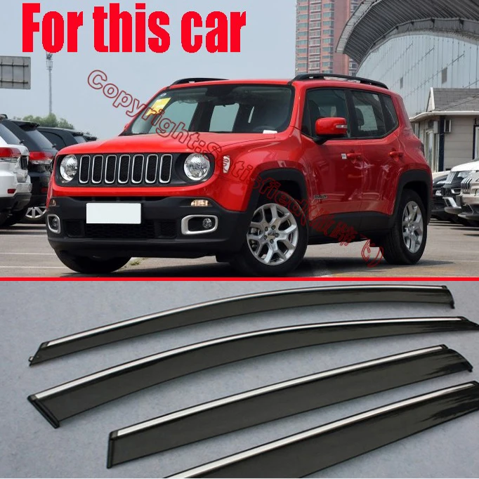 Для JEEP Renegade 2015 2016 2017 оконный ветрозащитный козырек от дождя/солнца
