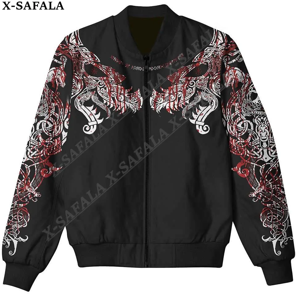Мужская куртка-бомбер унисекс с 3D-принтом популярная Броня вороном и символами