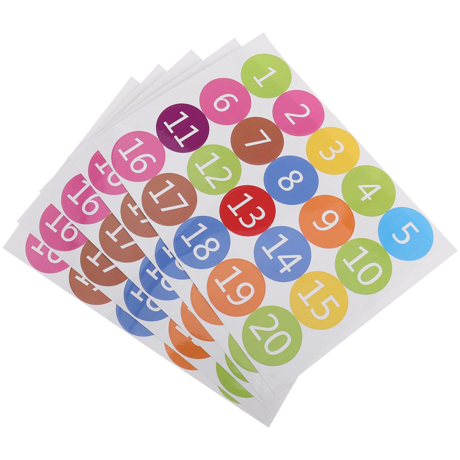 

5 Sheets Waterproof Stickers PVC Number Pasters Decoration Label Sign Ornament Self-adhesive