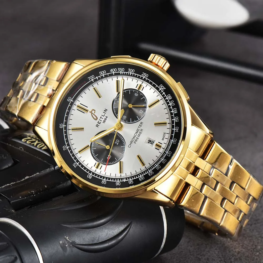

High-end brand AAAAA+ Breitling men's business automatic date gold watch chronograph swimming watch, multiple styles available